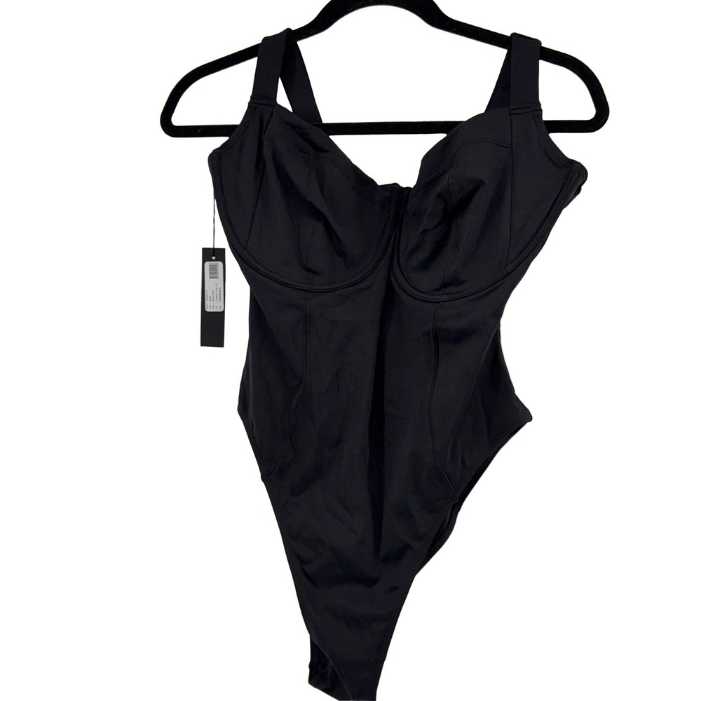 TA3 Lifty TA3020RL Women's Black Hi-Cut Sculpting Underwired One Piece Swimsuit